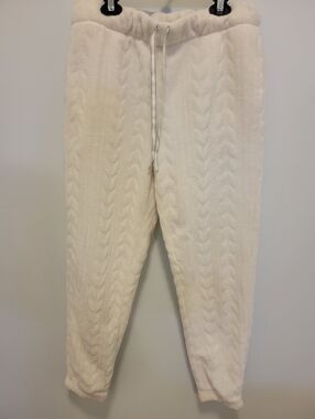 Womens White Super Soft Lounge Pants